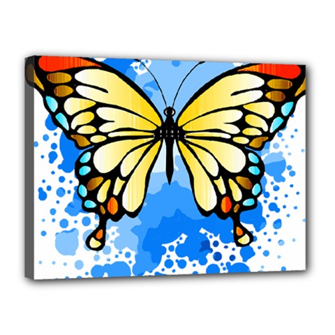 Butterfly Art T- Shirtbutterfly T- Shirt Canvas 16  X 12  (stretched) by JamesGoode
