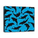 Dolphin Silhouette Pattern Canvas 10  x 8  (Stretched) View1