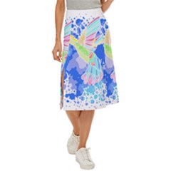 Bird Lover T- Shirtbird T- Shirt (3) Midi Panel Skirt by EnriqueJohnson