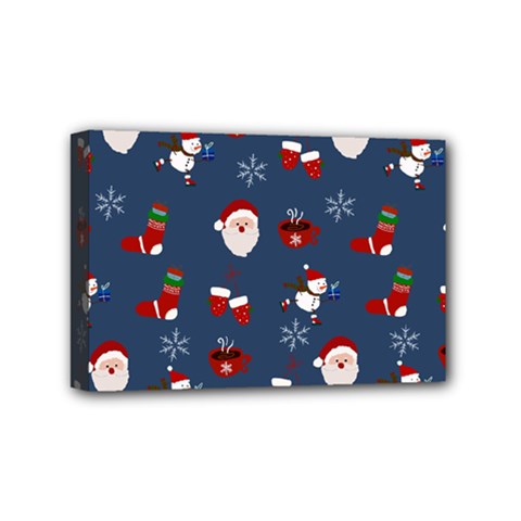 Christmas Background Design Pattern Mini Canvas 6  X 4  (stretched) by uniart180623