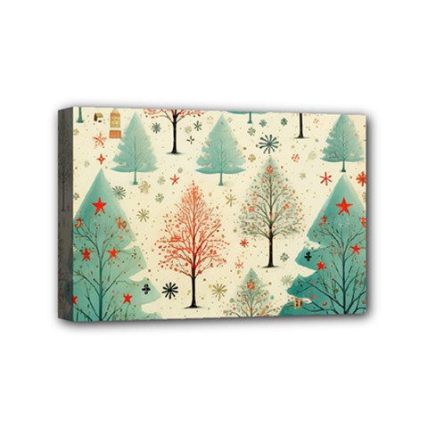 Christmas Tree Mini Canvas 6  X 4  (stretched) by uniart180623
