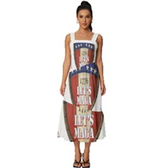 Trump 2024 The Final Battle Square Neckline Tiered Midi Dress by 13stars