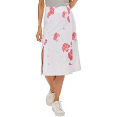 Botanical T- Shirt Botanical Pattern Flower De Purple T- Shirt Midi Panel Skirt by EnriqueJohnson