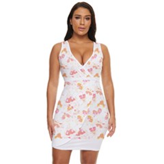 Butterfly T- Shirt Butterflies And Moths Pattern T- Shirt Draped Bodycon Dress by EnriqueJohnson
