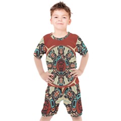 Skull Grateful Dead Phone Gratefuldead Kids  T-shirt And Shorts Set by Sarkoni