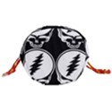 Black And White Deadhead Grateful Dead Steal Your Face Pattern Drawstring Bucket Bag View3