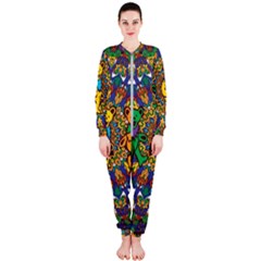 Grateful Dead Pattern Onepiece Jumpsuit (ladies) by Sarkoni