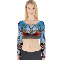 Grateful Dead Wallpapers Long Sleeve Crop Top by Sarkoni