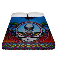 Grateful Dead Wallpapers Fitted Sheet (california King Size) by Sarkoni