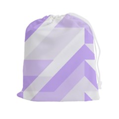 Geometric Abstract Art T- Shirt Purple Mountains Pattern Drawstring Pouch (2xl) by EnriqueJohnson