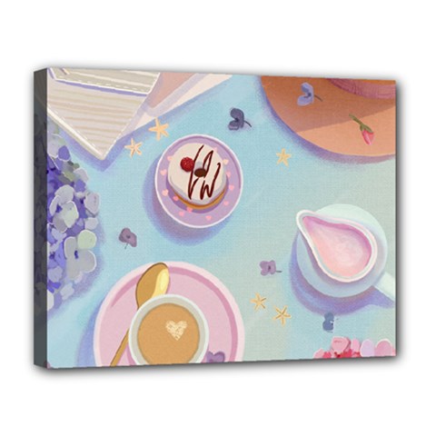 Breakfast Canvas 14  X 11  (stretched) by SychEva
