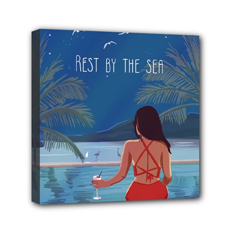 Vacation Time Mini Canvas 6  X 6  (stretched) by SychEva
