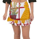 Cat Pet Ginger Art Animal Cartoon Fishtail Mini Chiffon Skirt View1
