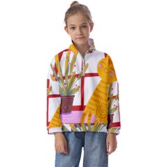 Cat Pet Ginger Art Animal Cartoon Kids  Half Zip Hoodie by uniart180623