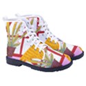 Cat Pet Ginger Art Animal Cartoon Women s High-Top Canvas Sneakers View3