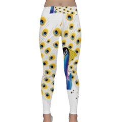 Bird Peafowl Peacock Animal Classic Yoga Leggings by uniart180623