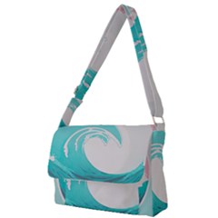Tidal Wave Ocean Sea Tsunami Wave Minimalist Full Print Messenger Bag (s) by uniart180623
