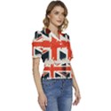 Union Jack England Uk United Kingdom London Puffed Short Sleeve Button Up Jacket View3