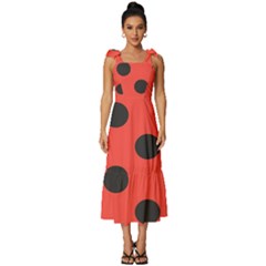 Abstract-bug-cubism-flat-insect Tie-strap Tiered Midi Chiffon Dress by Ket1n9