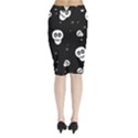 Skull Pattern Midi Wrap Pencil Skirt View2