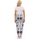 Skull-pattern- Women s Cropped Drawstring Pants View4