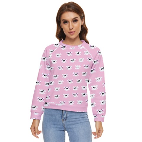 Girly Girlie Punk Skull Women s Long Sleeve Raglan T-shirt by Ket1n9