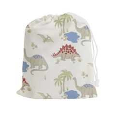 Dinosaur Art Pattern Drawstring Pouch (2xl) by Ket1n9