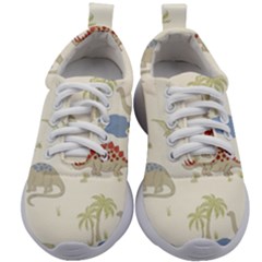 Dinosaur Art Pattern Kids Athletic Shoes by Ket1n9