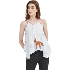Fox Animal Wild Pattern Flowy Camisole Tank Top by Ket1n9