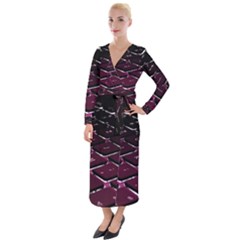 Computer Keyboard Velvet Maxi Wrap Dress by Ket1n9