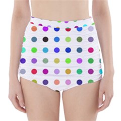Circle Pattern(1) High-waisted Bikini Bottoms by Ket1n9