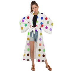 Circle Pattern(1) Maxi Kimono by Ket1n9