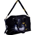 Face Black Cat Canvas Crossbody Bag View1