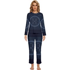Minimalistic Knowledge Mathematics Trigonometry Womens  Long Sleeve Lightweight Pajamas Set by Ket1n9
