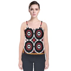 Toraja Pattern Ne limbongan Velvet Spaghetti Strap Top by Ket1n9