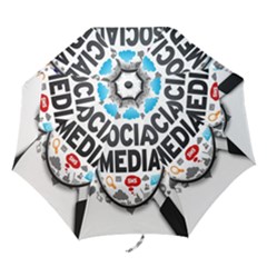 Social Media Computer Internet Typography Text Poster Folding Umbrellas by Ket1n9