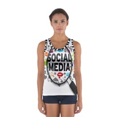 Social Media Computer Internet Typography Text Poster Sport Tank Top  by Ket1n9