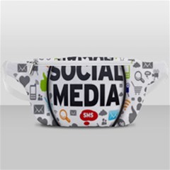 Social Media Computer Internet Typography Text Poster Waist Bag  by Ket1n9