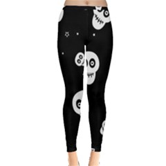 Skull Pattern Inside Out Leggings by Ket1n9