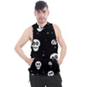 Skull Pattern Men s Sleeveless Hoodie View1