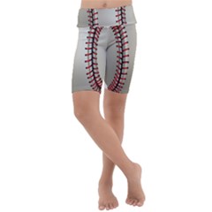 Baseball Kids  Lightweight Velour Cropped Yoga Leggings by Ket1n9