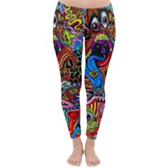Art Color Dark Detail Monsters Psychedelic Classic Winter Leggings by Ket1n9