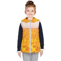 Beer Alcohol Drink Drinks Kids  Hooded Puffer Vest by Ket1n9