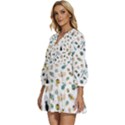 Insect Animal Pattern V-Neck Placket Mini Dress View2