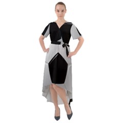 Soccer Ball Front Wrap High Low Dress by Ket1n9