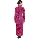 Pink Circuit Pattern Turtleneck Maxi Dress View2