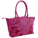 Pink Circuit Pattern Canvas Shoulder Bag View2