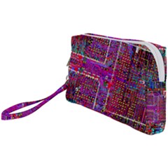 Technology Circuit Board Layout Pattern Wristlet Pouch Bag (small) by Ket1n9