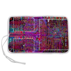 Technology Circuit Board Layout Pattern Pen Storage Case (l) by Ket1n9