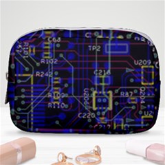 Technology Circuit Board Layout Make Up Pouch (small) by Ket1n9